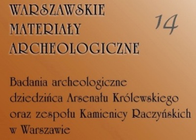 Baner b�d�cy linkiem do 14 tomu Warszawskich Materia��w Archeologicznych po�wi�conych badaniom dziedzi�ca Arsena�u Warszawskiego i zespo�u Kamienicy Raczy�skich w Warszawie, kt�re mia�y miejsce w 2011 r.Publikacja otworzy si� w pdf.